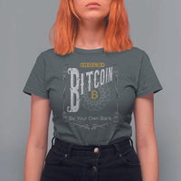 Funny Crypto Investing T Shirt For Women Vintage Bitcoin HODL Be Your Own Bank Cryptocurrency