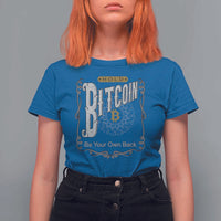 Funny Crypto Investing T Shirt For Women Vintage Bitcoin HODL Be Your Own Bank Cryptocurrency