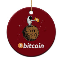 Funny Crypto Investing Ceramic Ornament Bitcoin BTC Crypto to the Moon Graphic Featuring Astronaut - Wonder Print Shop