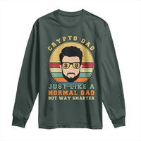 Funny Crypto Dad Long Sleeve Shirt Just Like A Normal Dad But Way Cooler Cryptocurrency Retro