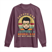 Funny Crypto Dad Long Sleeve Shirt Just Like A Normal Dad But Way Cooler Cryptocurrency Retro