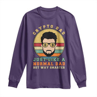 Funny Crypto Dad Long Sleeve Shirt Just Like A Normal Dad But Way Cooler Cryptocurrency Retro