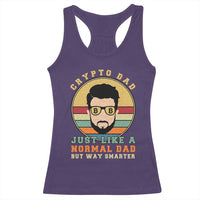 Funny Crypto Dad Racerback Tank Top Just Like A Normal Dad But Way Cooler Cryptocurrency Retro