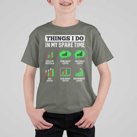 Funny Crypto Investing T Shirt For Kid Things I Do In My Spare Time Trading