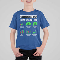 Funny Crypto Investing T Shirt For Kid Things I Do In My Spare Time Trading