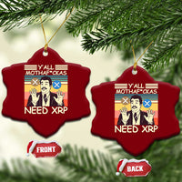 Funny Crypto Meme Ceramic Ornament Y'all Motha Fuckas Need XRP Cryptocurrency - Wonder Print Shop