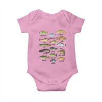 Freshwater Fish Species Baby Onesie Funny Fishing Types Fisherman Dad