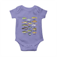 Freshwater Fish Species Baby Onesie Funny Fishing Types Fisherman Dad