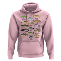 Freshwater Fish Species Hoodie Funny Fishing Types Fisherman Dad