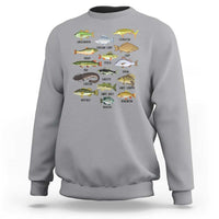 Freshwater Fish Species Sweatshirt Funny Fishing Types Fisherman Dad