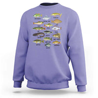 Freshwater Fish Species Sweatshirt Funny Fishing Types Fisherman Dad