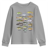 Freshwater Fish Species Youth Sweatshirt Funny Fishing Types Fisherman Dad