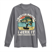 Funny Fishing Master-Baiter Long Sleeve Shirt Kayak Fishing Dad Grandpa Bass Fish Adult Humor
