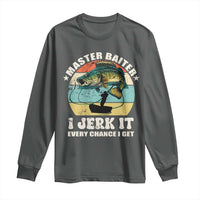 Funny Fishing Master-Baiter Long Sleeve Shirt Kayak Fishing Dad Grandpa Bass Fish Adult Humor