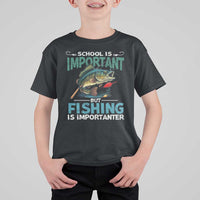 Funny Fishing T Shirt For Kid School Is Important But Fishing Is Importanter Bass Fisherman