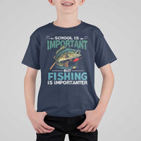Funny Fishing T Shirt For Kid School Is Important But Fishing Is Importanter Bass Fisherman