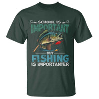 Funny Fishing T Shirt School Is Important But Fishing Is Importanter Bass Fisherman