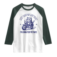 Funny Cat Meme Raglan Shirt Get Out of My Way Gonna Poop My Pants Adult Humor Meme