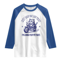 Funny Cat Meme Raglan Shirt Get Out of My Way Gonna Poop My Pants Adult Humor Meme