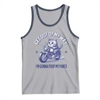 Funny Cat Meme Tank Top Get Out of My Way Gonna Poop My Pants Adult Humor Meme