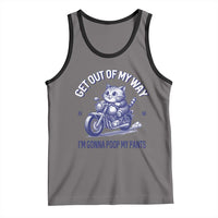 Funny Cat Meme Tank Top Get Out of My Way Gonna Poop My Pants Adult Humor Meme