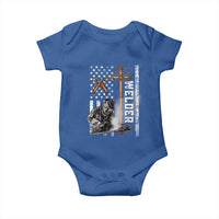 American Welder Baby Onesie Welding USA Flag Christian Cross