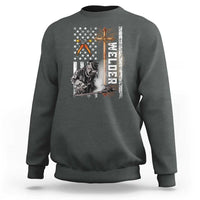 American Welder Sweatshirt Welding USA Flag Christian Cross