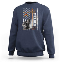 American Welder Sweatshirt Welding USA Flag Christian Cross