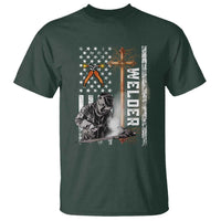 American Welder T Shirt Welding USA Flag Christian Cross