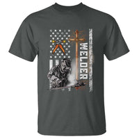 American Welder T Shirt Welding USA Flag Christian Cross