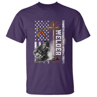 American Welder T Shirt Welding USA Flag Christian Cross