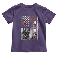 American Welder Toddler T Shirt Welding USA Flag Christian Cross