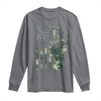 Deer Hunting Camouflage Long Sleeve Shirt Camo US Flag