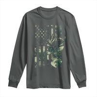Deer Hunting Camouflage Long Sleeve Shirt Camo US Flag