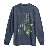 Deer Hunting Camouflage Long Sleeve Shirt Camo US Flag