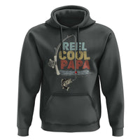 Fishing Dad Hoodie Reel Cool Papa Retro Vintage