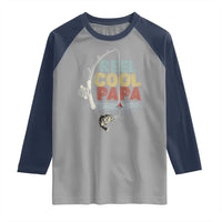 Fishing Dad Raglan Shirt Reel Cool Papa Retro Vintage
