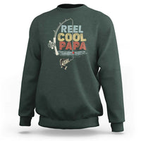 Fishing Dad Sweatshirt Reel Cool Papa Retro Vintage