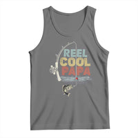 Fishing Dad Tank Top Reel Cool Papa Retro Vintage