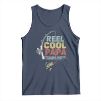 Fishing Dad Tank Top Reel Cool Papa Retro Vintage