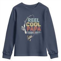 Fishing Dad Youth Sweatshirt Reel Cool Papa Retro Vintage