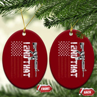 Gun Rights Patriotic Ceramic Ornament I 2nd That Second Amendment Pro Gun American Flag - Wonder Print Shop