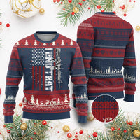 Gun Rights Patriotic Knitted Sweatshirt I 2nd That Second Amendment Pro Gun American Flag