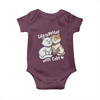 Cat Lover Baby Onesie Life Is Better With Cats Cute