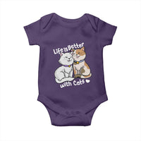 Cat Lover Baby Onesie Life Is Better With Cats Cute