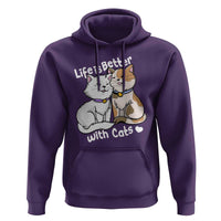 Cat Lover Hoodie Life Is Better With Cats Cute