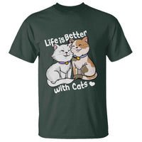 Cat Lover T Shirt Life Is Better With Cats Cute