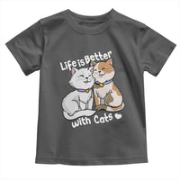 Cat Lover Toddler T Shirt Life Is Better With Cats Cute