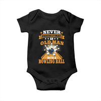 Funny Bowling Baby Onesie Never Underestimate Old Man Bowling Ball Mens Bowler