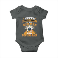 Funny Bowling Baby Onesie Never Underestimate Old Man Bowling Ball Mens Bowler